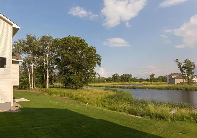 Large pond with private living
