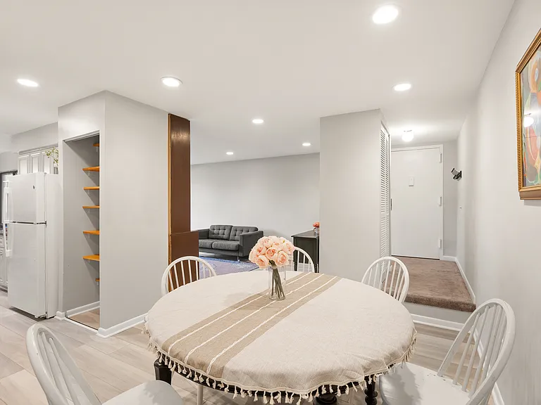 Dining space, open to living room and kitchen.