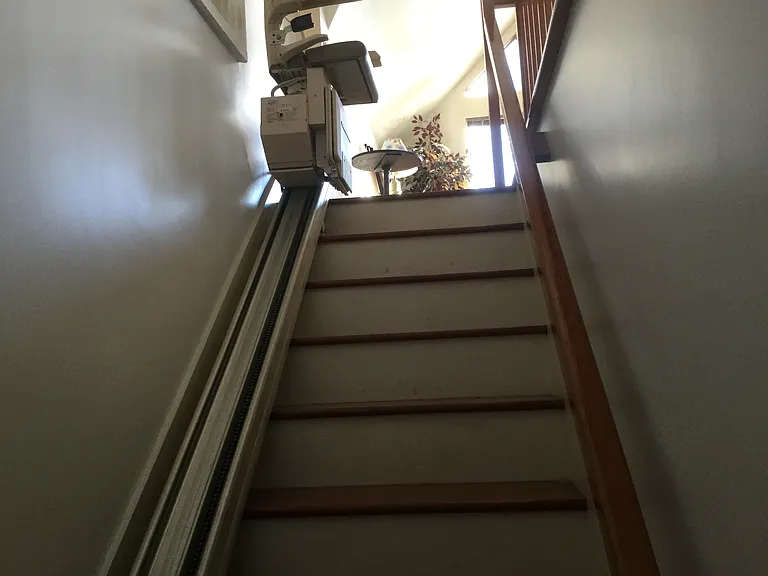 A chair lift to the main floor.
