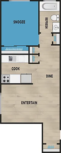 Floor plan One Bedroom B