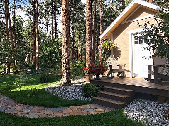 Custom shed with trex deck
