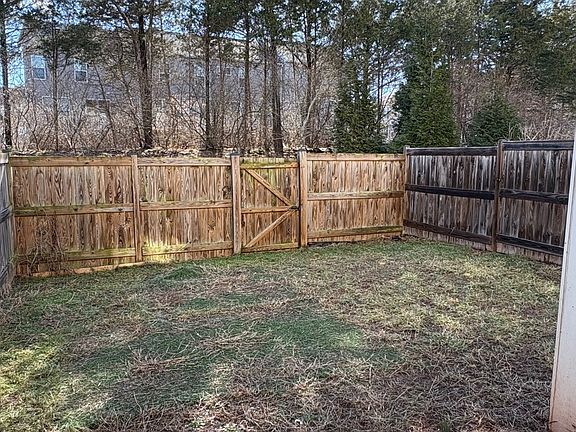 fenced backyard