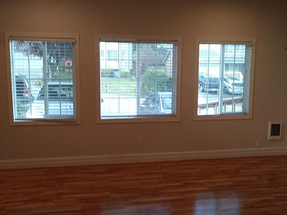 All white blinds.