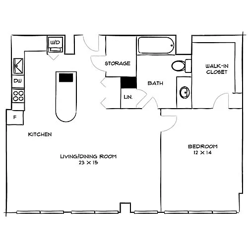 Floor plan Design 1B Premier