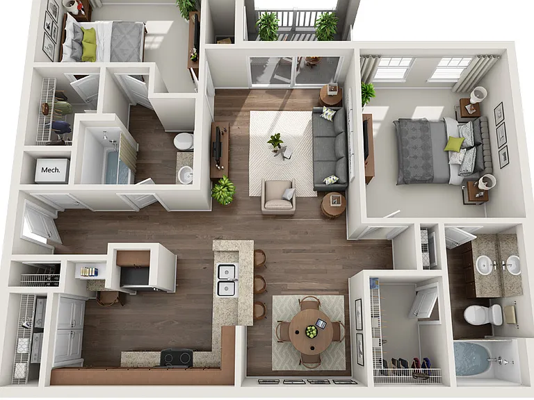 Town Center At Lakeside Village - Bel Ago - 2 Beds - 2 Baths - 1059 Sq. ft.