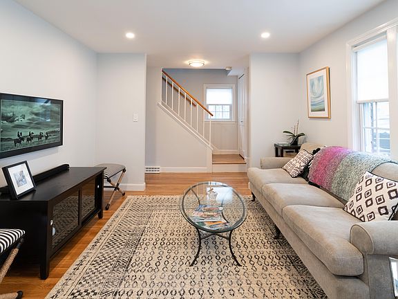 Living room view to stairs