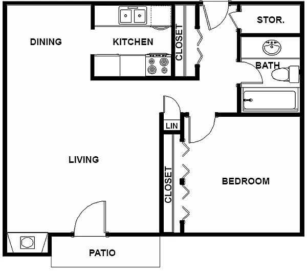 Floor plan One Bedroom