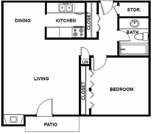 Floor plan One Bedroom