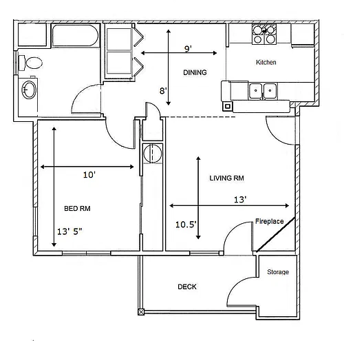 Floor plan One Bedroom