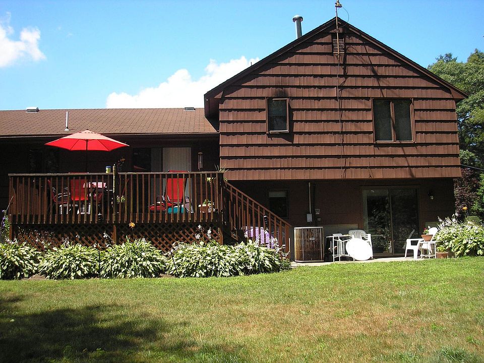 Back view of the deck and patio area