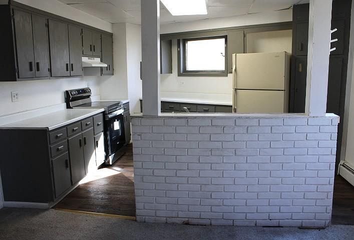 Kitchen area seen from living room