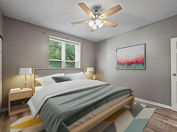 Virtually staged Primary Bedroom