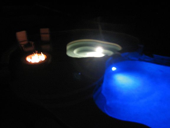 Pool, spa, fire pit