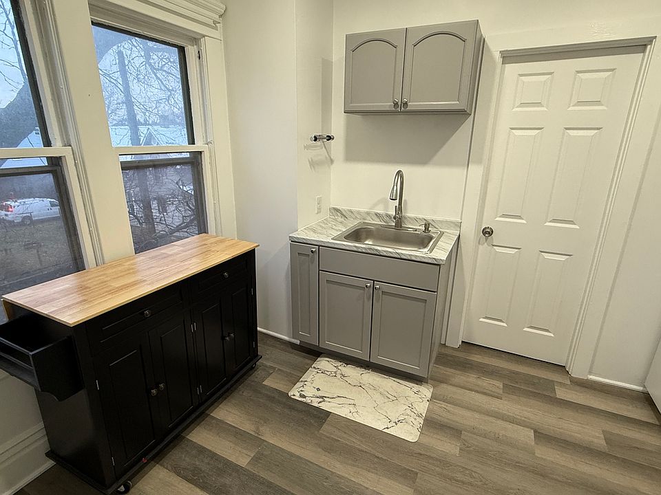 Kitchen sink & island.