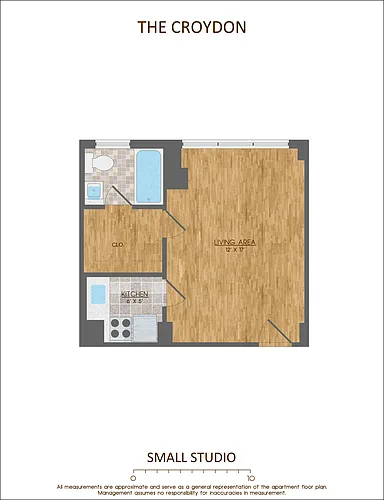 Floor plan Studio - Tiers 3 & 4
