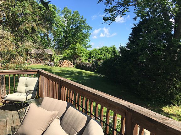 Deck, at front of residence.