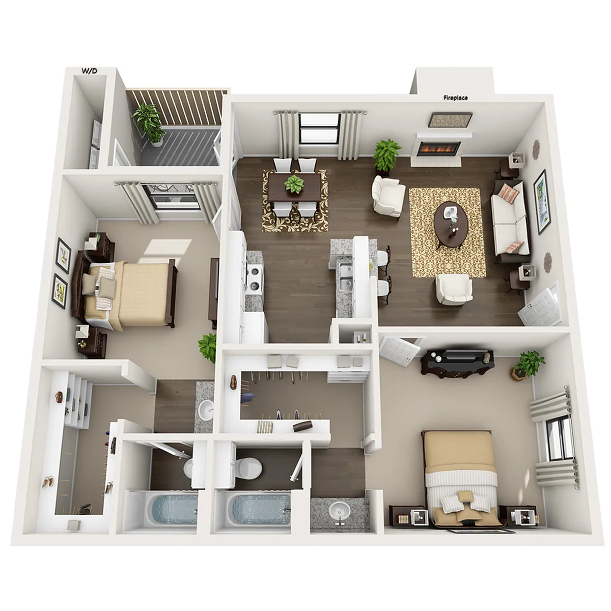 Floor plan B1 - 2X2