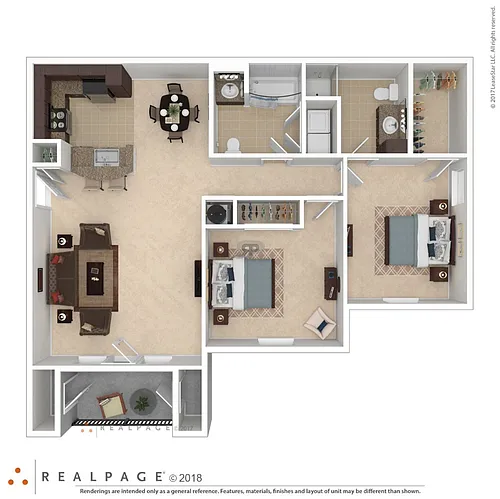 Floor plan 2 Bedroom Traditional