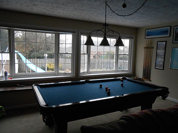 Bay windows facing pool
