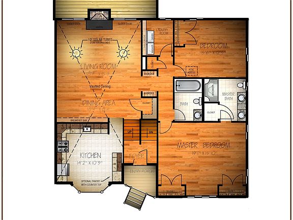 Optional finishes shown.