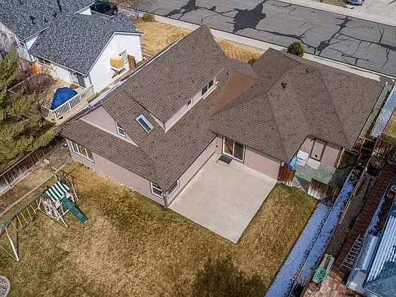 Aerial view (this photo does not feature the new privacy fence along the right side of the patio edge)