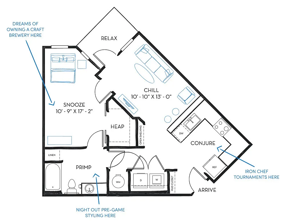 Floor plan D1X1A