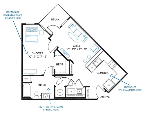 Floor plan D1X1A