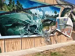 One of the murals found in Lake Placid.