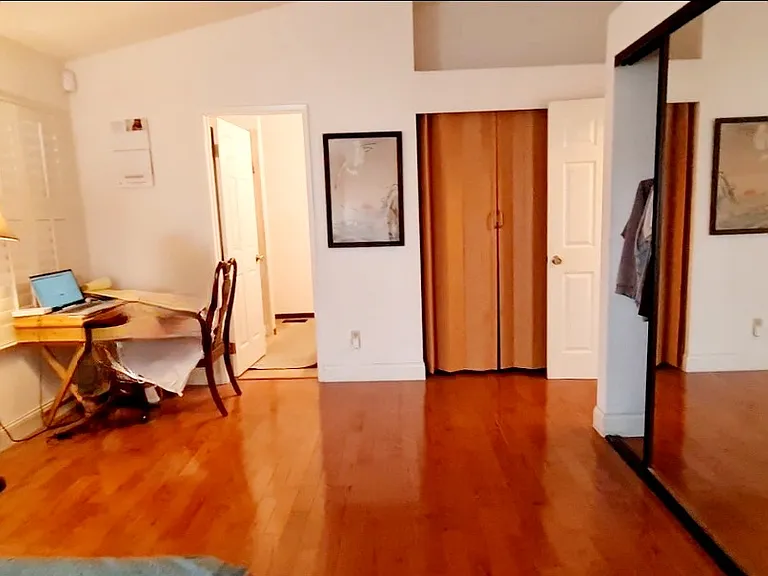Master bedroom with a full bath and updated shower