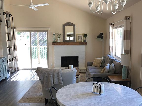 Living room with loft ship's ladder stowed.