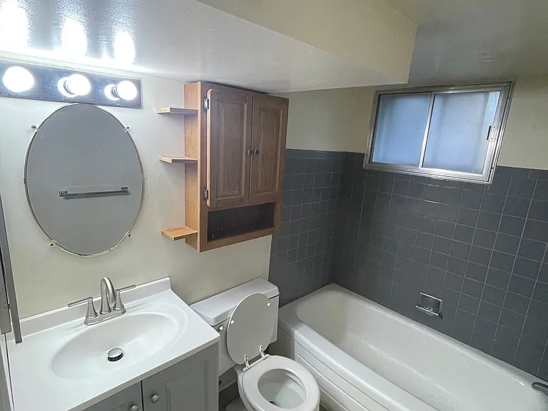 Lower level restroom