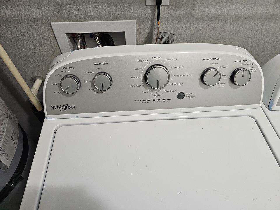 Brand new washer & matching dryer are included.