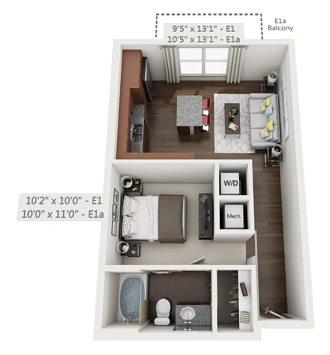 Floor plan E1