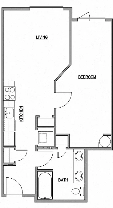 Floor plan 1 Bed 1 Bath I