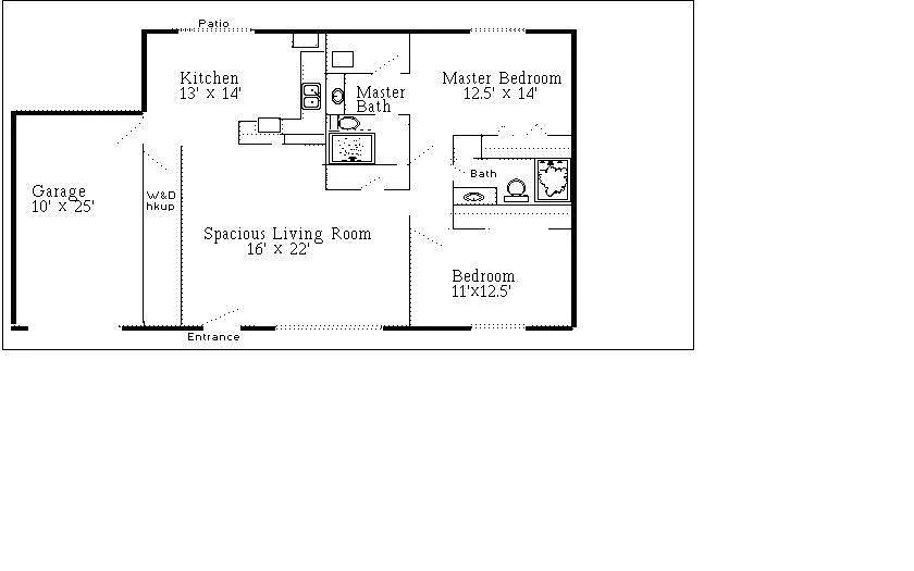 Floor plan 2 Bed 2 Bath