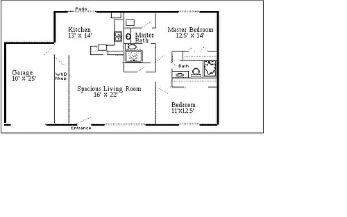 Floor plan 2 Bed 2 Bath