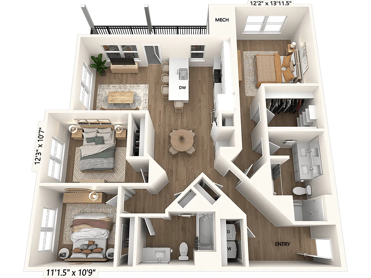 Floor plan C1-1393-Scheme I