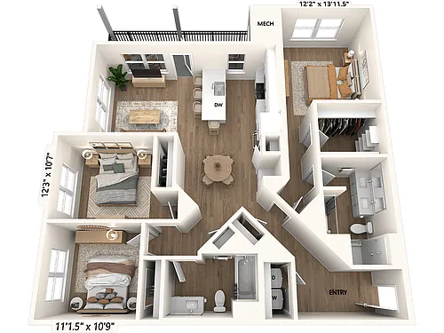 Floor plan C1-1393-Scheme I