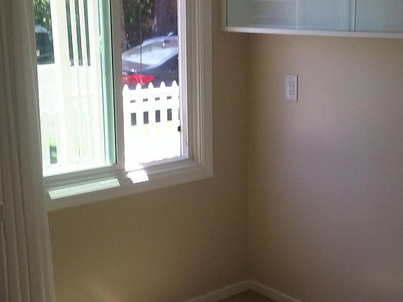 Nook area of kitchen for a small kitchen table - view of Flower Street.