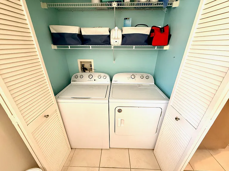 Laundry on living space level.