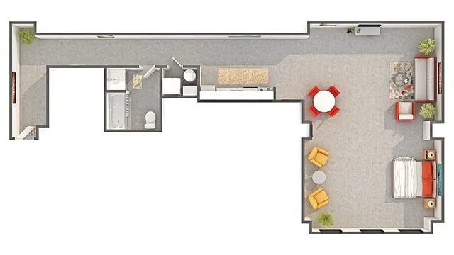 Floor plan Bond 1 Bedroom