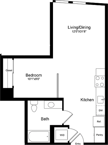 Floor plan S1 - Angled
