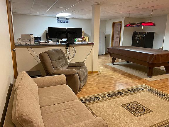 Finished side of basement