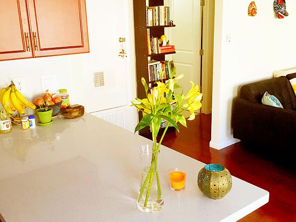 Breakfast bar in kitchen