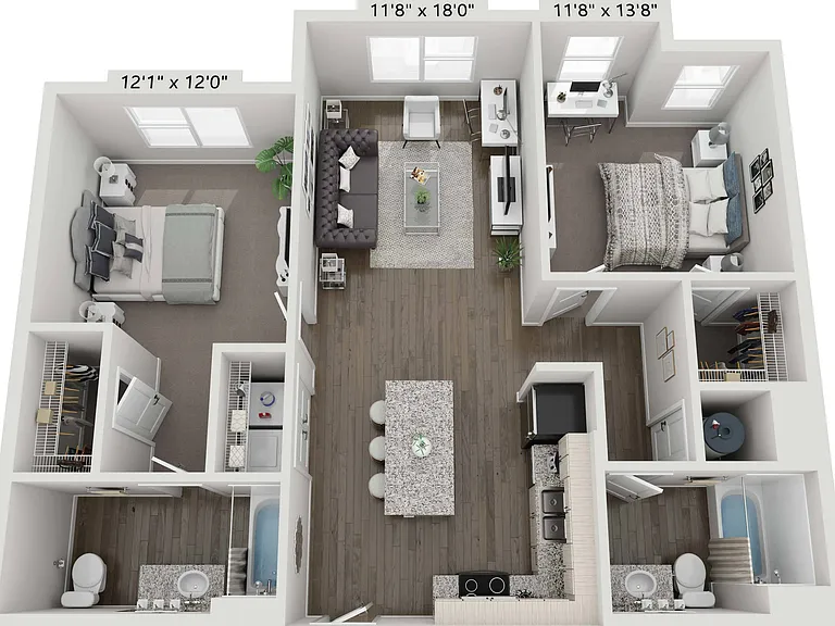 2 Bedroom | 2 Bath | 1095 SF 2 Bedroom | 2 Bath | 1095 SF