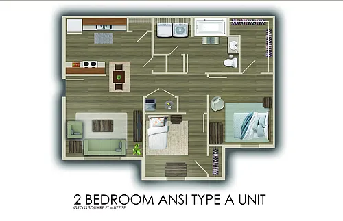 Floor plan 2 Bedroom