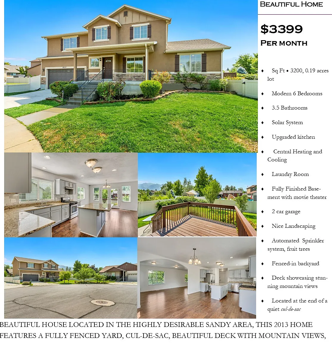 6 bed, 3.5 bath, 3200 sqft, $3,399 — Photo 1