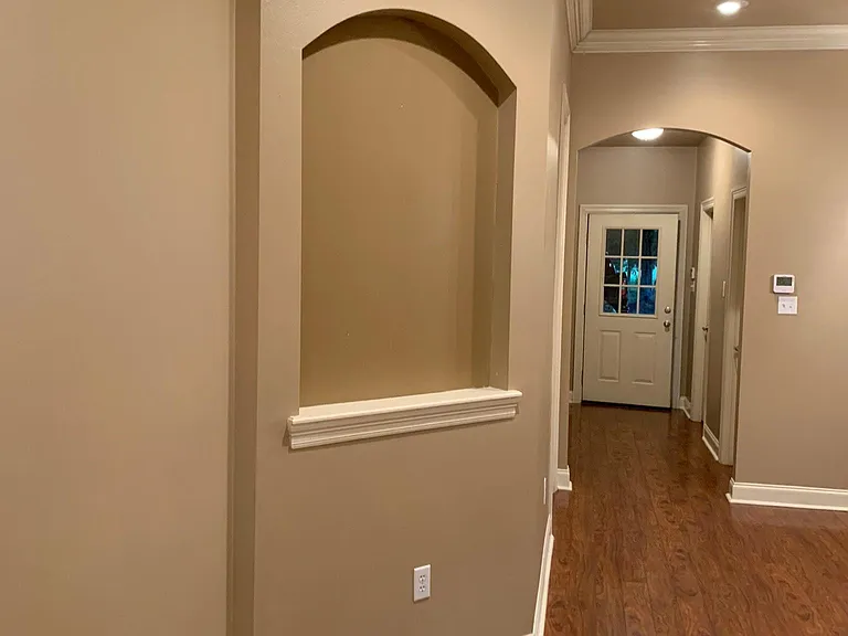 Beautiful creative touches throughout like this wall recess!