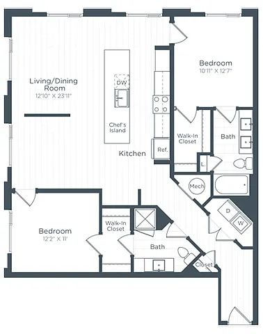 Floor plan B7B