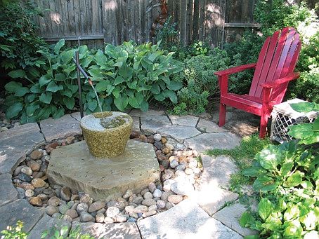 Water element and pretty garden